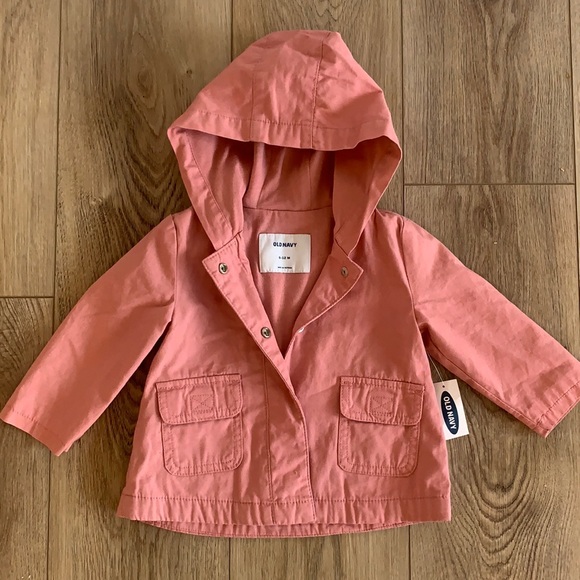 hooded canvas utility jacket for baby